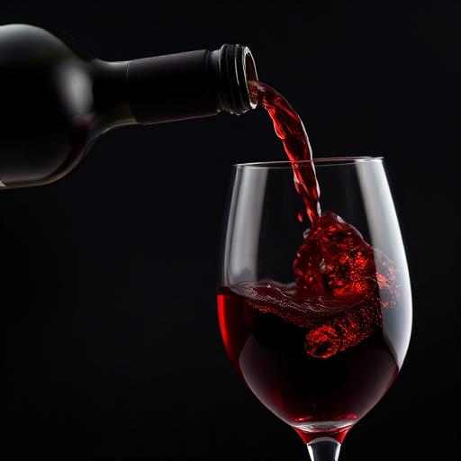 Estate wine poured into a tasting glass
